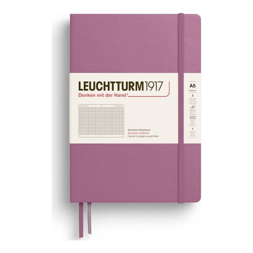 Caiet A5 Aritmetica Coperta Rigida Dusty Rose Leuchtturm