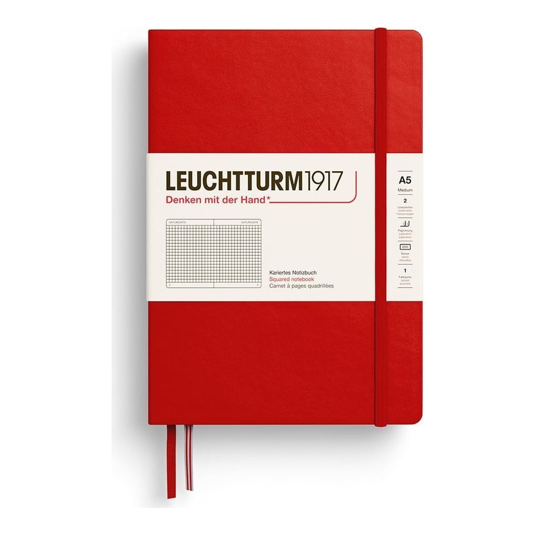 Caiet A5 Aritmetica Coperta Rigida Rosu Cherry Leuchtturm