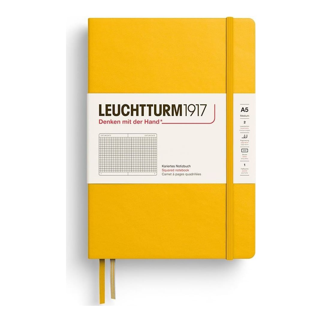 Caiet A5 Aritmetica Coperta Rigida Galben Floarea Soarelui Leuchtturm