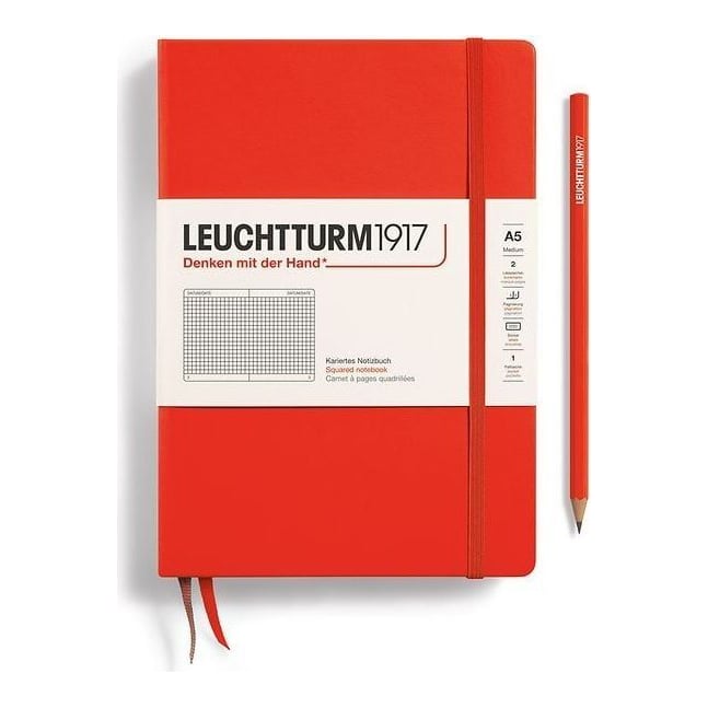 Caiet A5 Aritmetica Coperta Rigida Portocaliu Inchis Lobster Leuchtturm