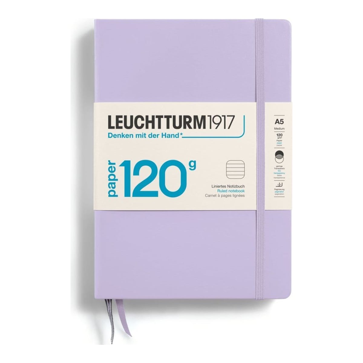Caiet A5 Dictando 120G Coperta Rigida Lila Leuchtturm