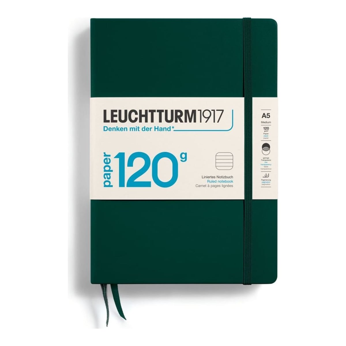 Caiet A5 Dictando 120G Coperta Rigida Verde Padure Leuchtturm