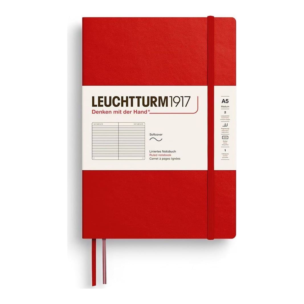 Caiet A5 Dictando Coperta Flexibila Rosu Cherry Leuchtturm