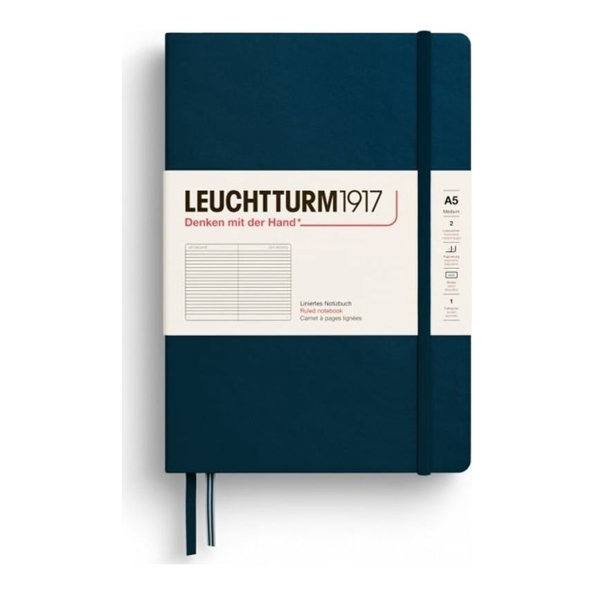 Caiet A5 Dictando Coperta Rigida Albastru Marin Leuchtturm