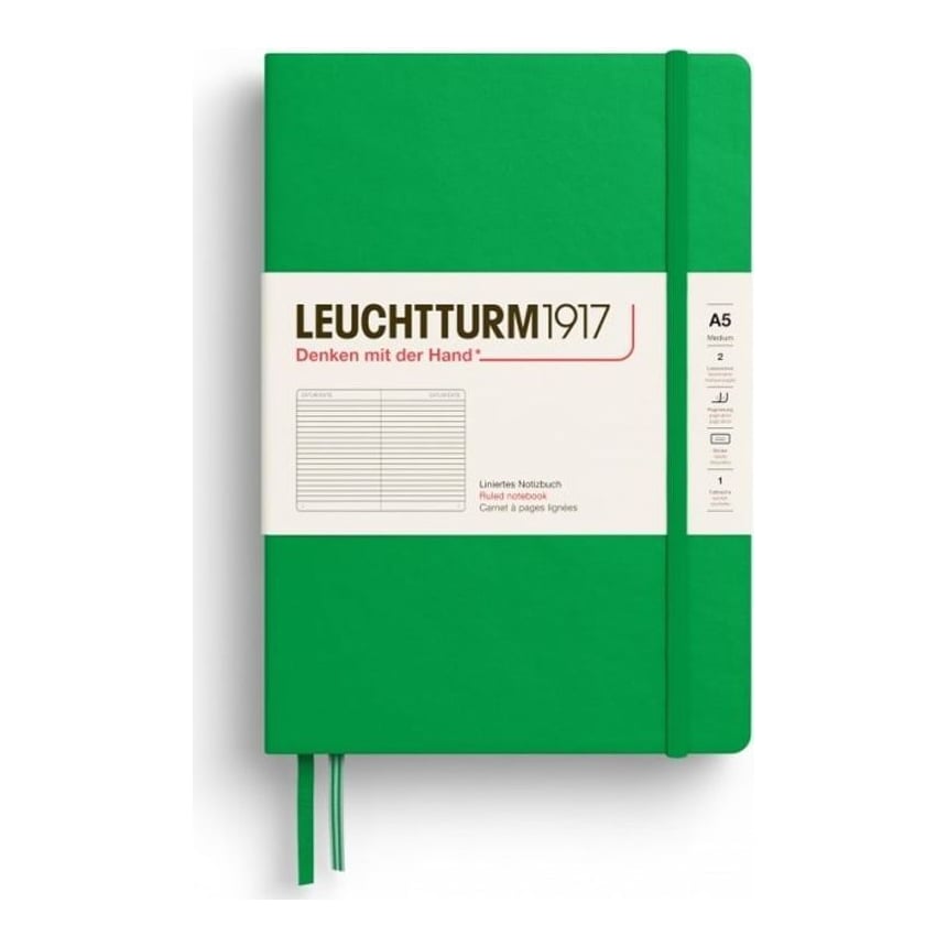 Caiet A5 Dictando Coperta Rigida Verde Primavaratic Leuchtturm