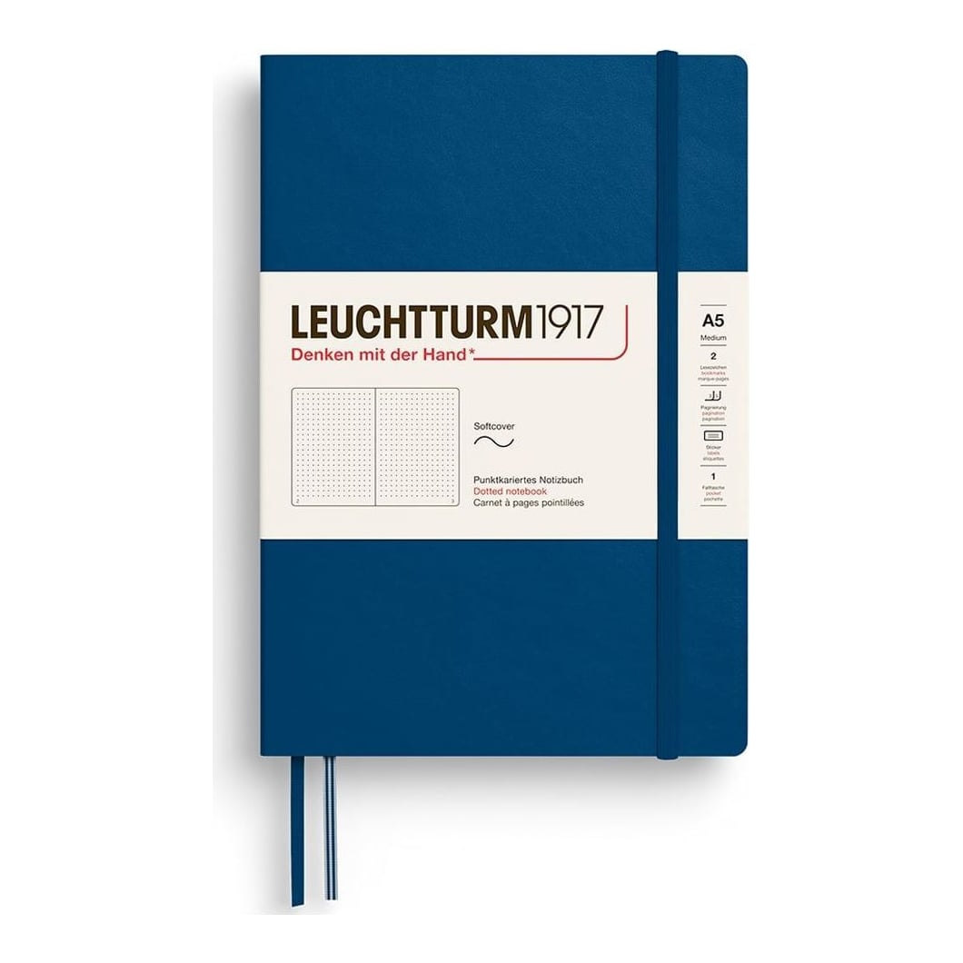 Caiet A5 Punctat Coperta Flexibila Indigo Leuchtturm