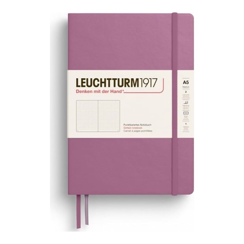 Caiet A5 Punctat Coperta Rigida Dusty Rose Leuchtturm