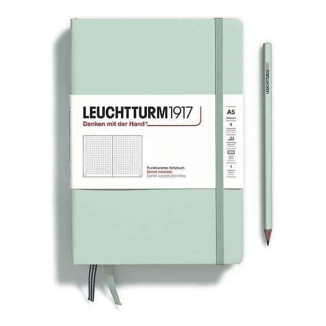 Caiet A5 Punctat Coperta Rigida Verde Menta Leuchtturm