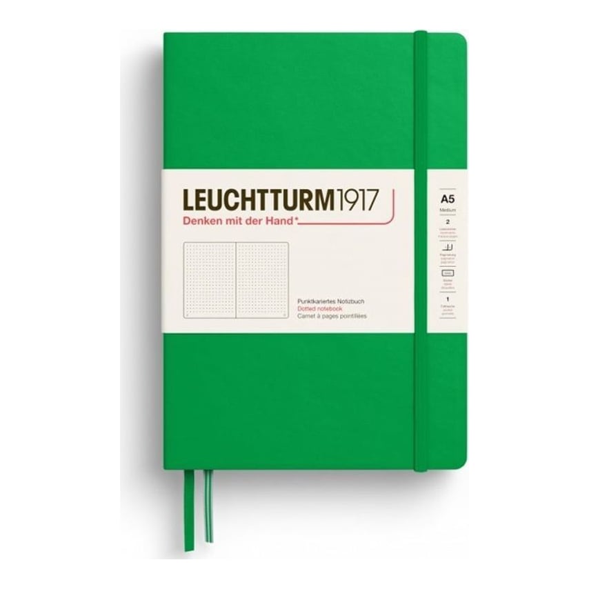 Caiet A5 Punctat Coperta Rigida Verde Primavaratic Leuchtturm