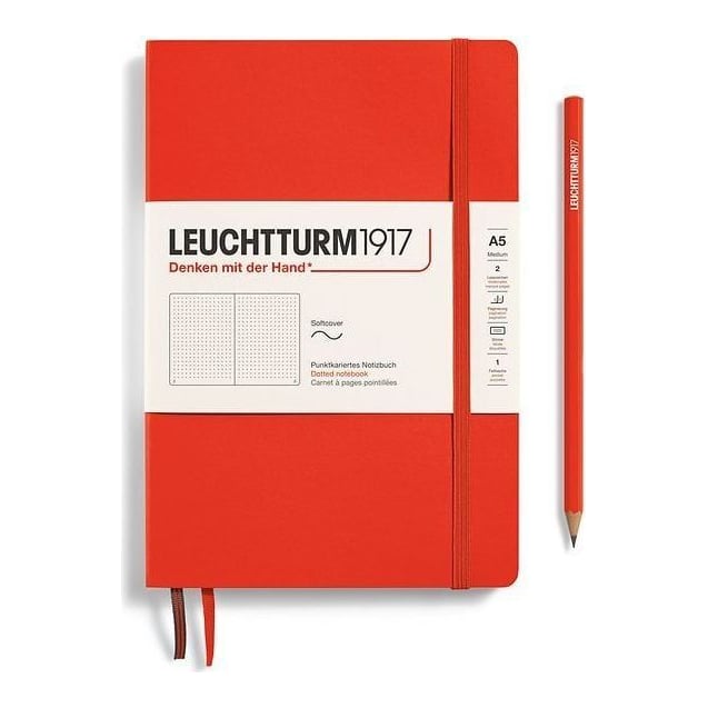 Caiet A5 Punctat Coperta Flexibila Portocaliu Inchis Lobster Leuchtturm