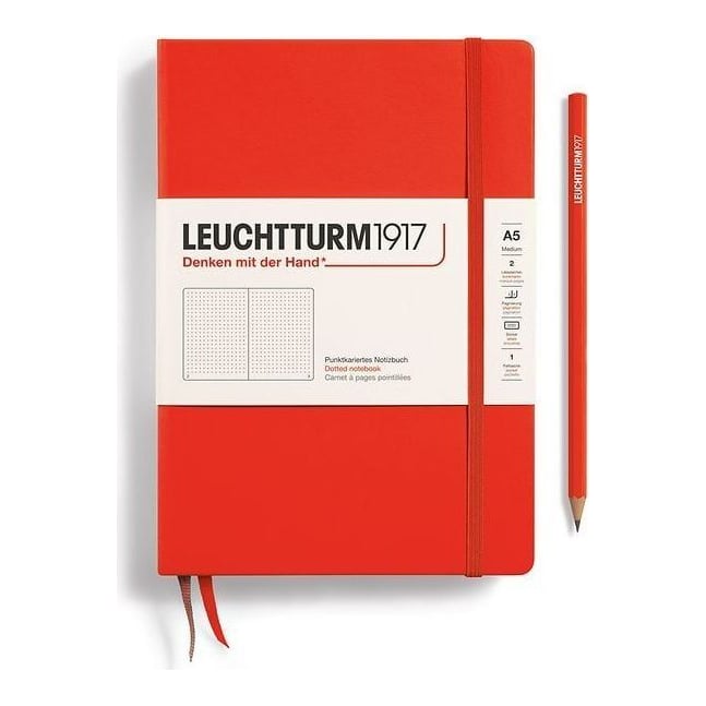 Caiet A5 Punctat Coperta Rigida Portocaliu Inchis Lobster Leuchtturm
