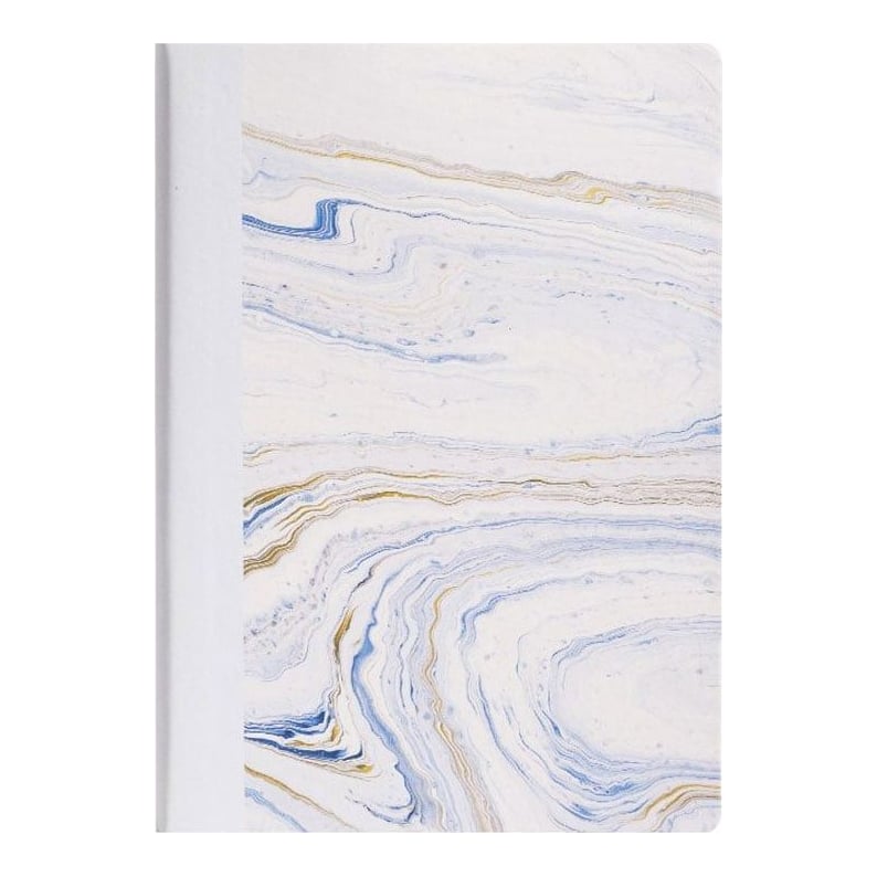 Caiet Birou A5 96 File 80G Dictando Coperta Imitatie Piele Natural Fluids Alb Nusign Deli