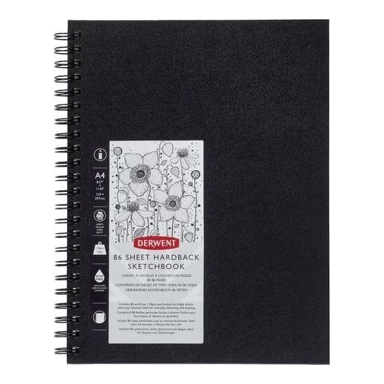 Caiet Spira Pentru Schite A4 86 File 110G Coperta Neagra Professional Derwent