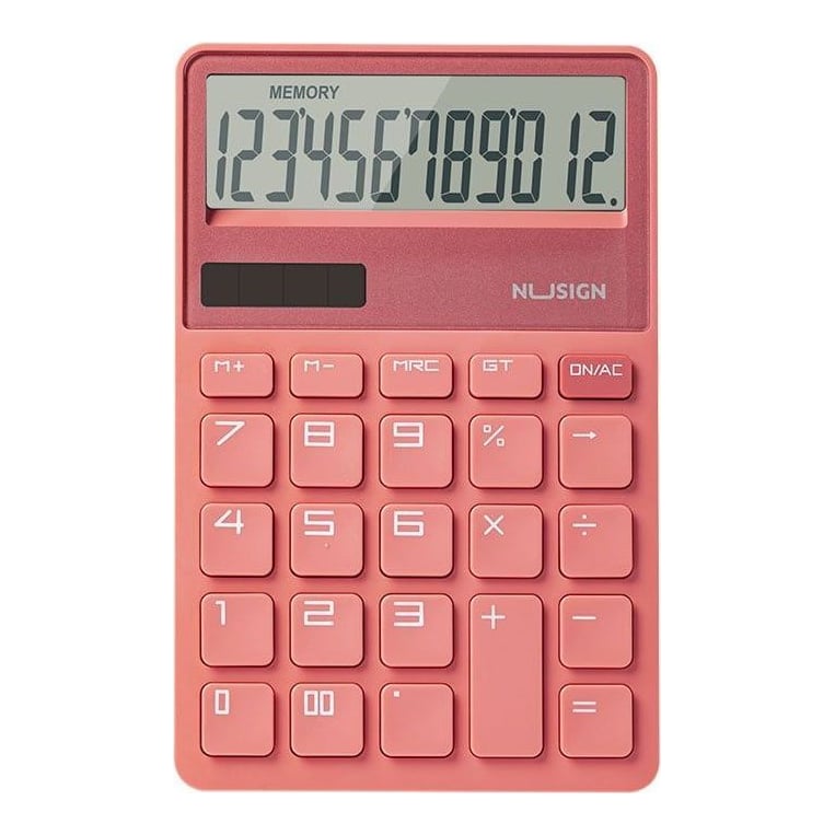 Calculator Birou 12 Dig Roz Intens Nusign Deli
