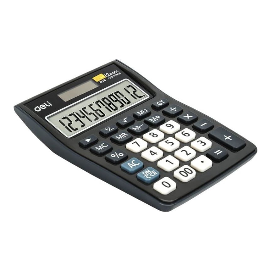 Calculator Birou 12DIG Negru 1238 Deli