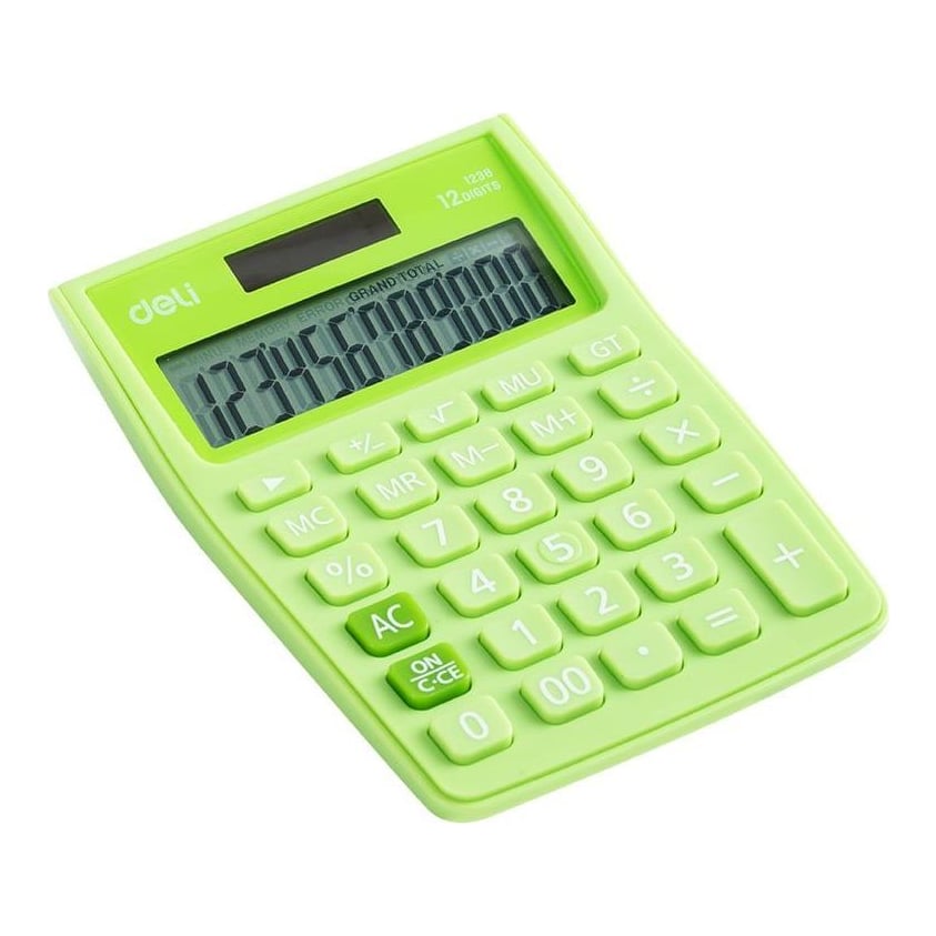 Calculator Birou 12DIG Alb-verde 1238 Deli