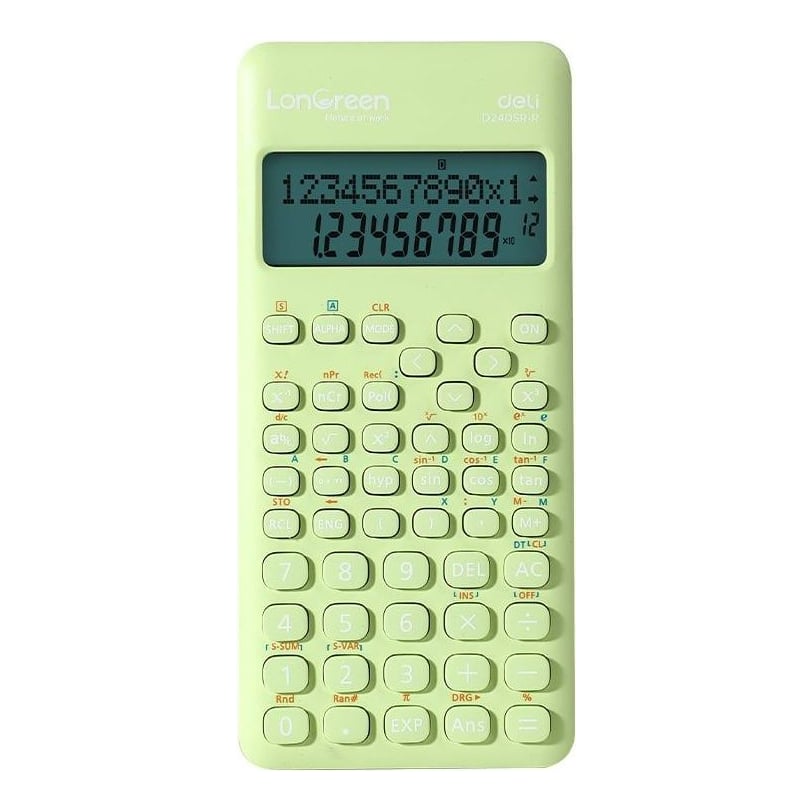 Calculator Stiintific 12DIG 240F Vernil Longreen Plastic Reciclat Deli