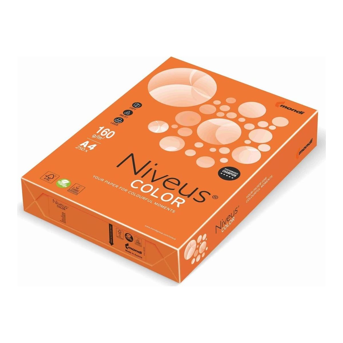 Carton Copiator A4 Portocaliu Intens 160G 250/Top OR43 Niveus