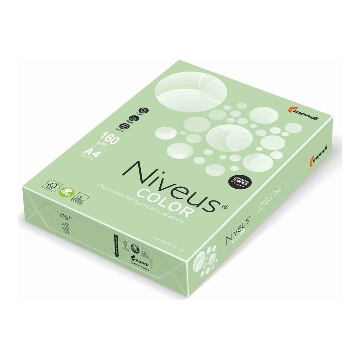 Carton Copiator A4 Verde Deschis Pal 160G 250/Top MG28 Niveus