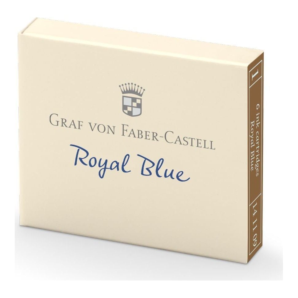 Graf von Faber-Castell Cartuse Cerneala Mici Albastru Royal 6 Buc/Cutie Graf Von Fc