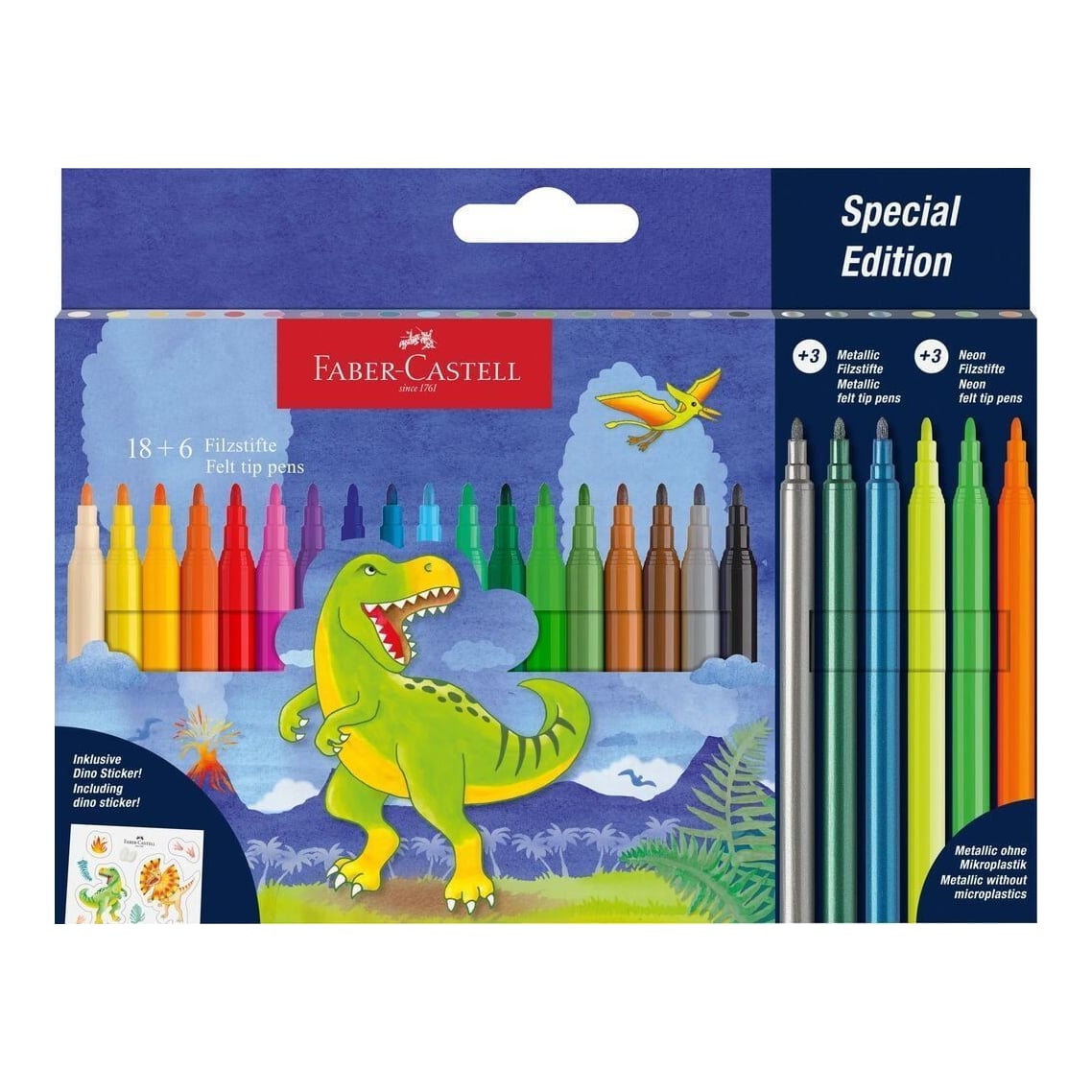 Carioca 18+6 Culori Dinozauri Faber-castell