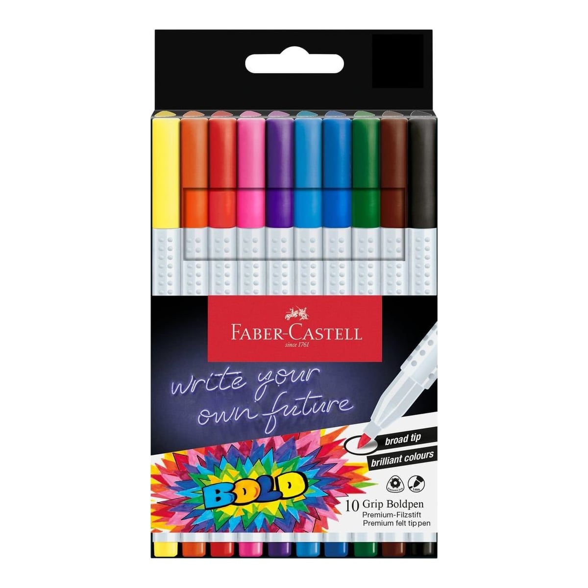 Carioca 10 Culori Grip Boldpen Faber-castell
