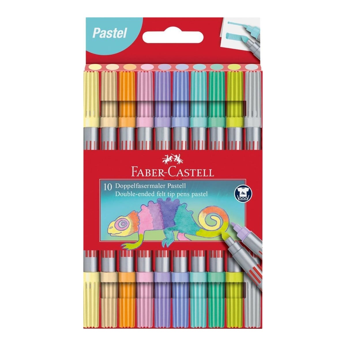 Carioca 10 Culori Pastel 2 Capete Faber-castell