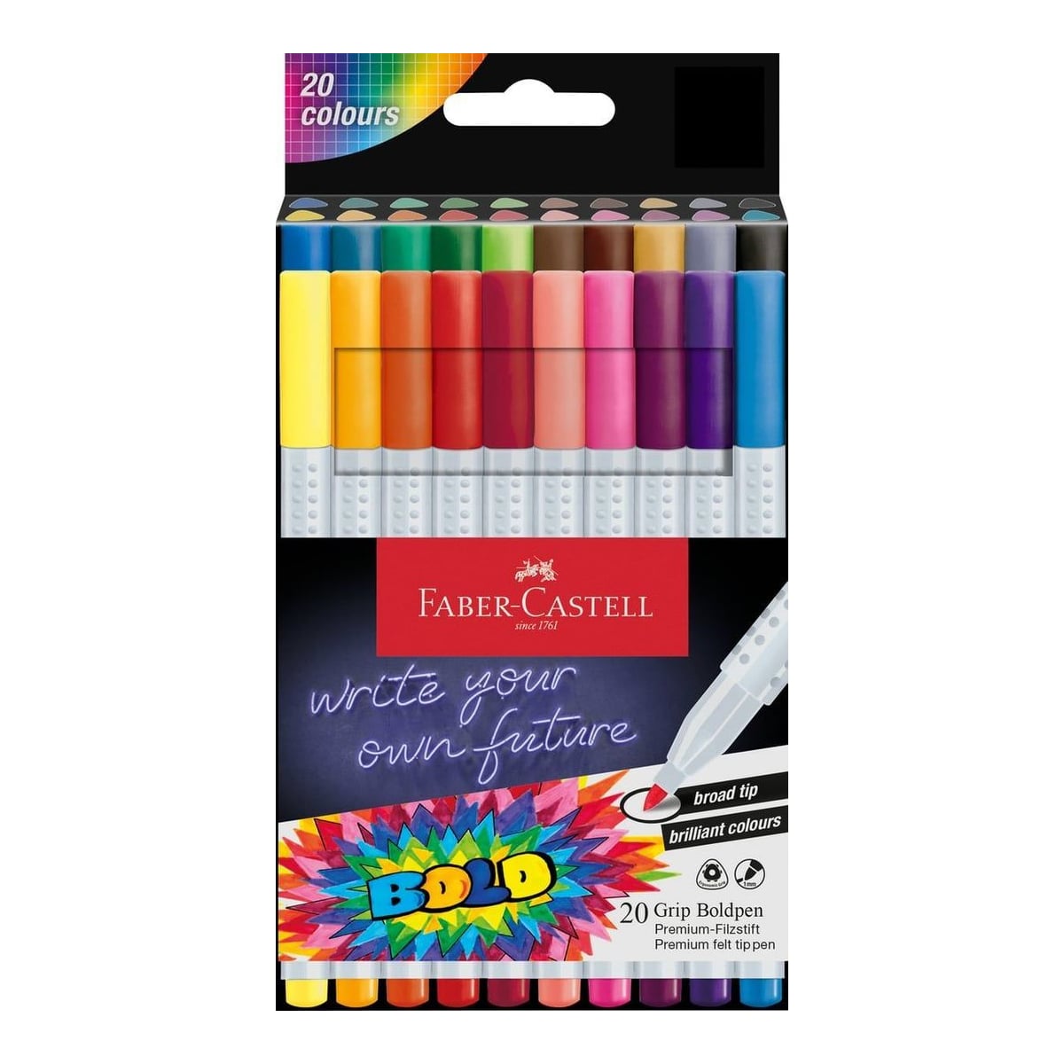 Carioca 20 Culori Grip Boldpen Faber-castell