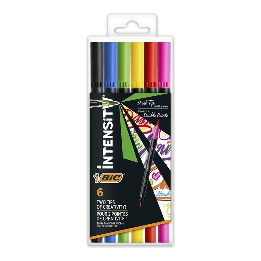 Carioca 6 Culori 2 Capete Intensity Intense Bic