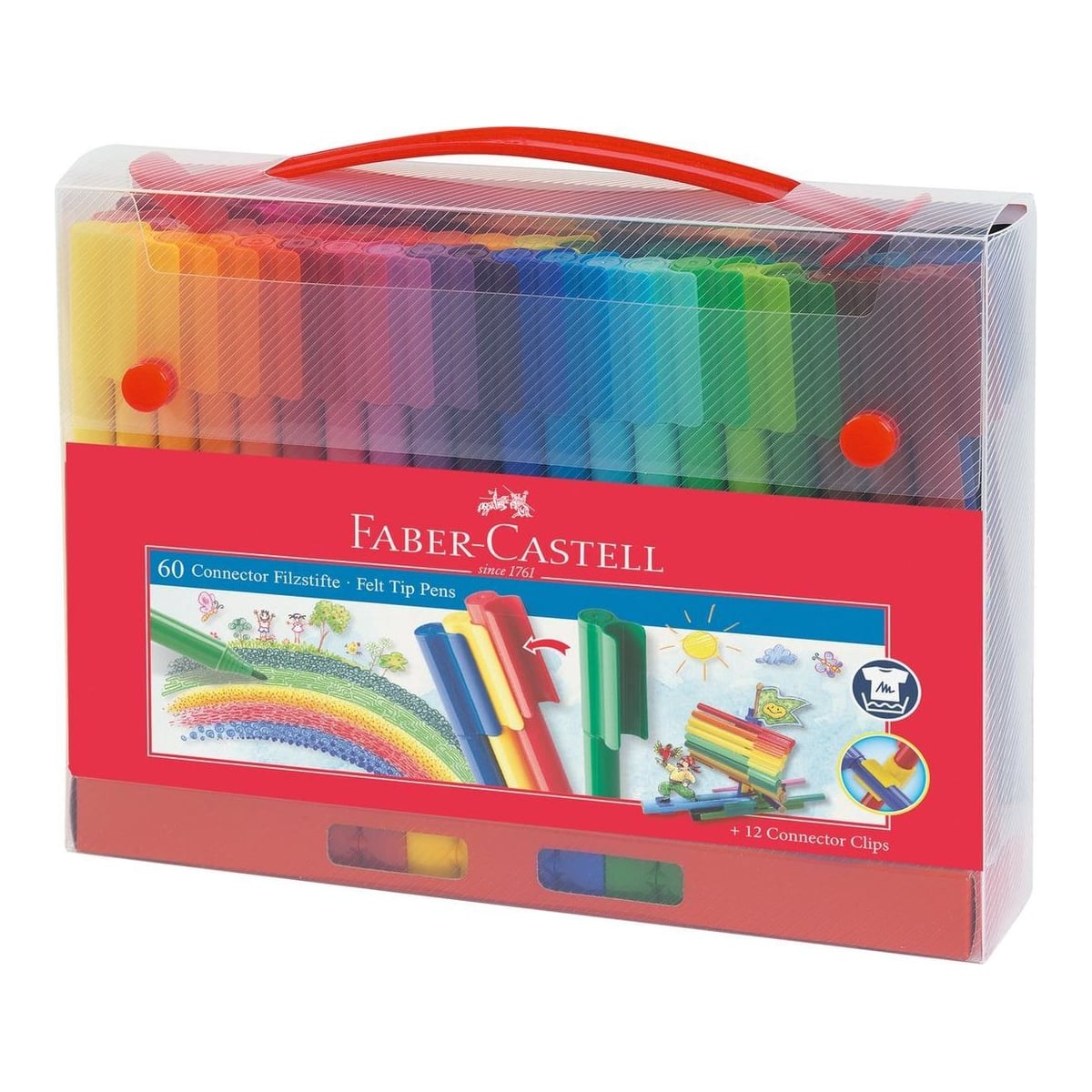 Carioca 60 Culori Connector Cut Cadou Faber-castell