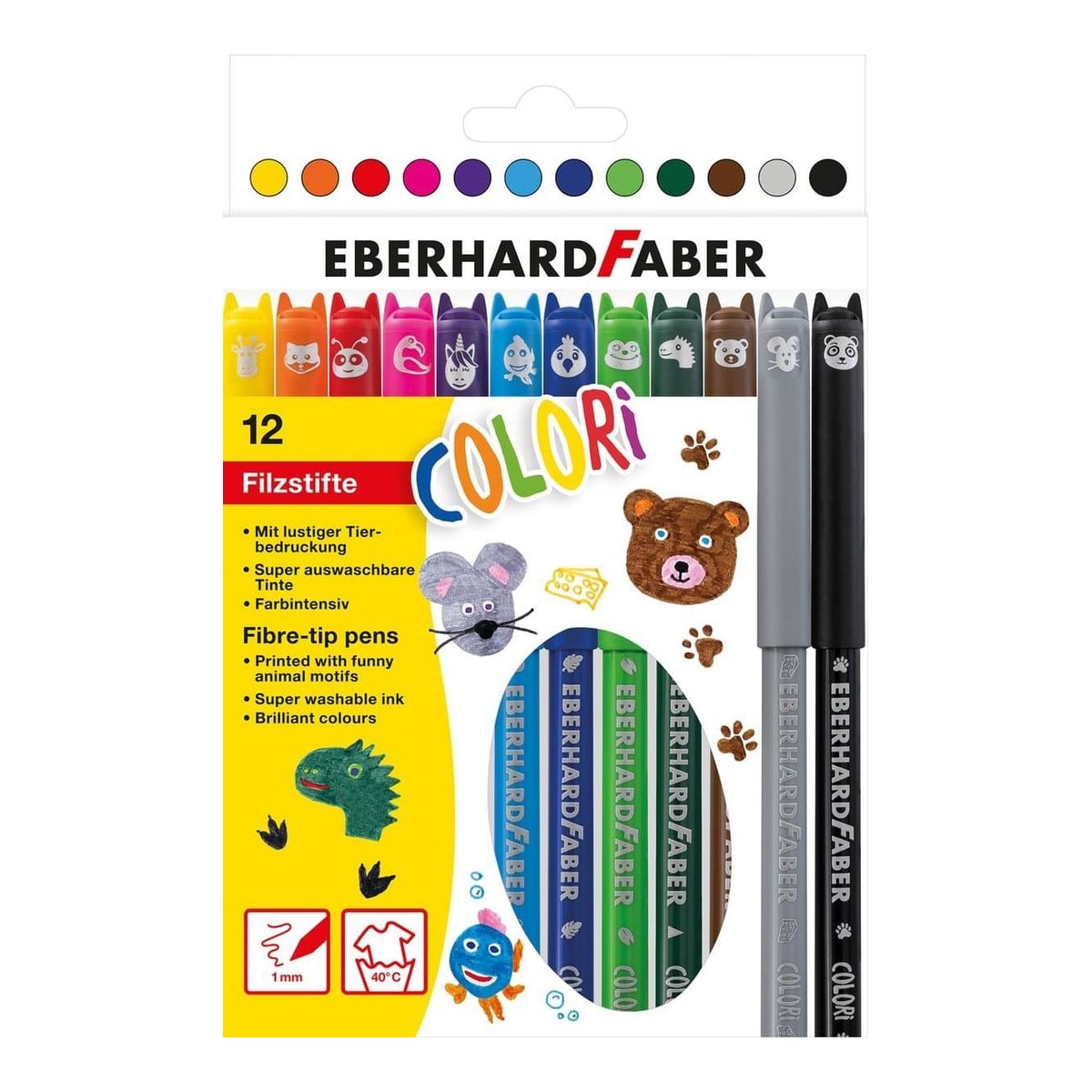Carioci 12 Culori Animale Eberhard Faber