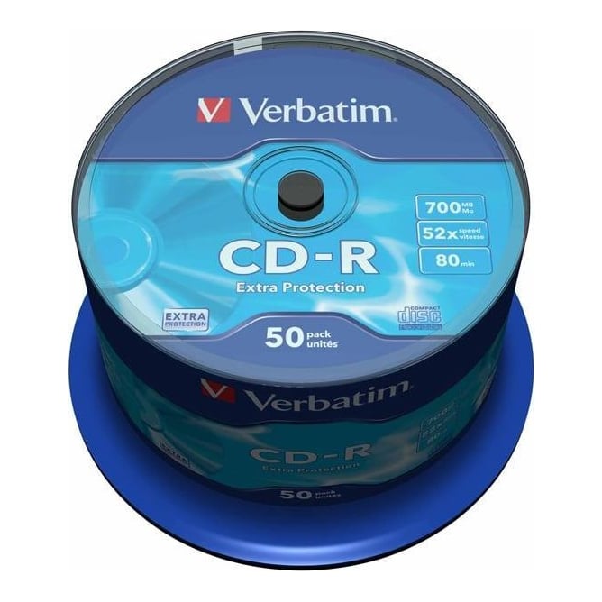 Cd-r 50/Set Verbatim 700 MB 52X Extra Protection 43351