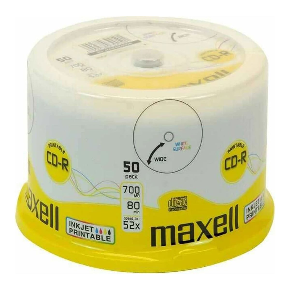 Cd-r Printabil 50/Set 700 MB Cakebox Maxell