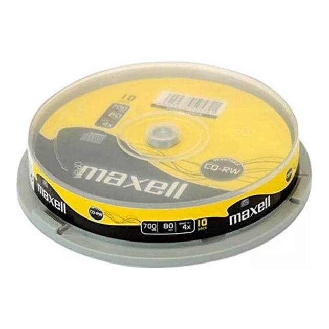 Cd-rw 10/Set 4X 700 MB Cake BOX Maxell