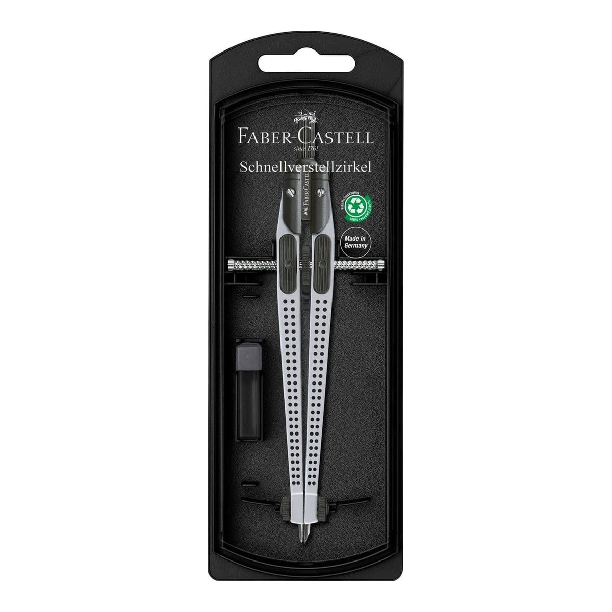 Compas Quick-set Grip Argintiu Faber-castell