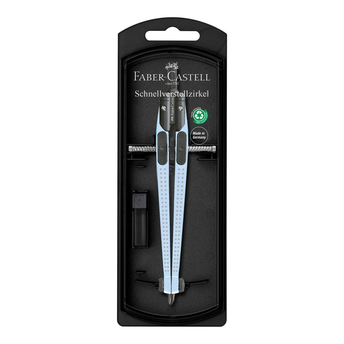Compas Quick-set Grip Bleu Sky Faber-castell