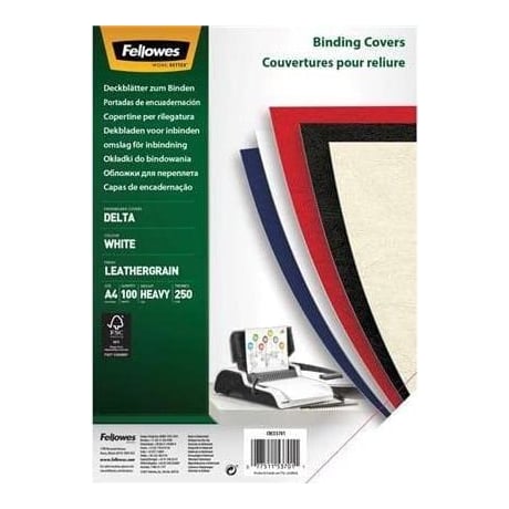 Coperti Carton A4 Alb 100/Top Fellowes