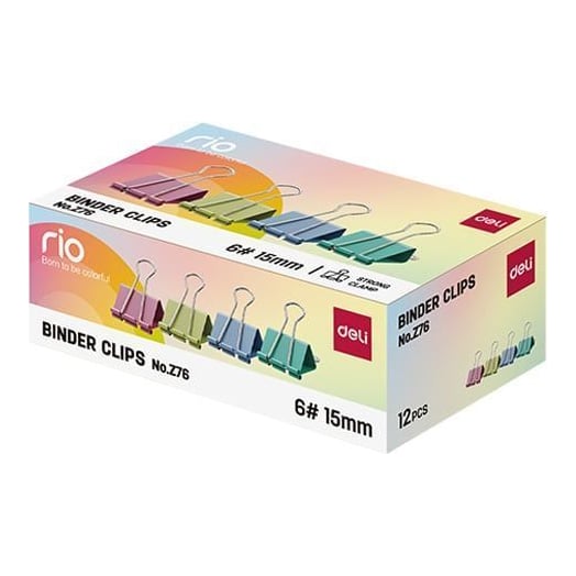 Clips Hartie 15MM Color 12 Buc/Cut Deli
