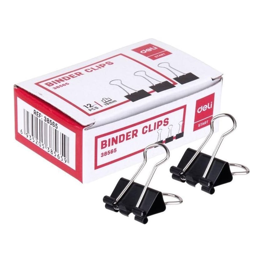 Clips Hartie 19MM 12 Buc/Cut. Carton Deli