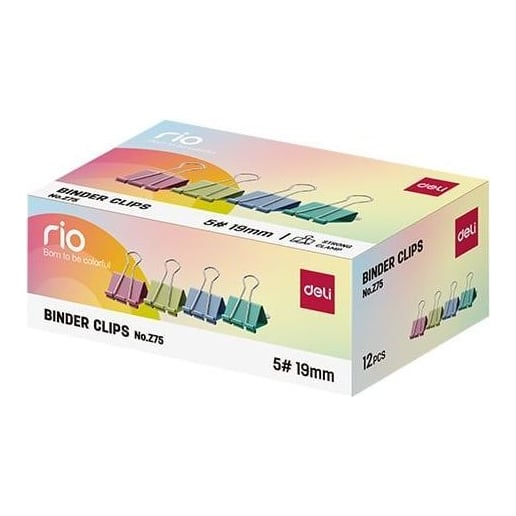 Clips Hartie 19MM Color 12 Buc/Cut Deli