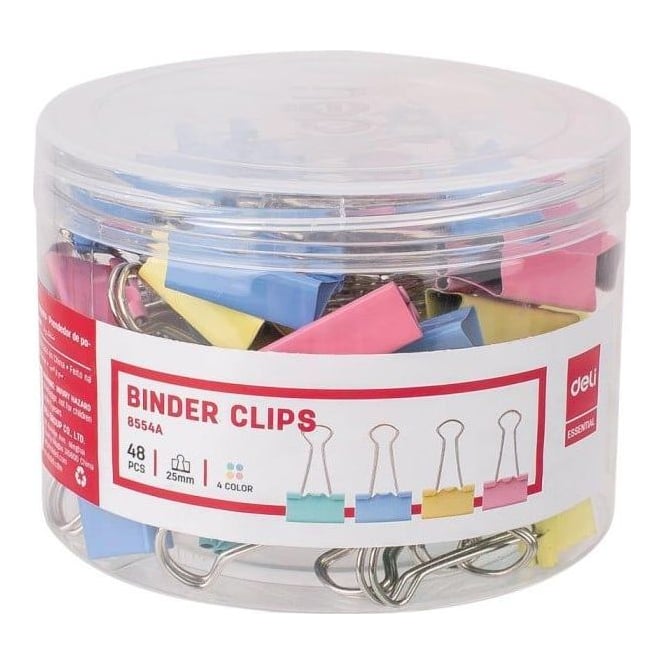 Clips Hartie 25MM Color 48 Buc/Cut. Plastic Deli