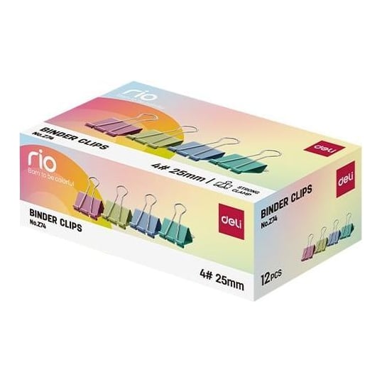 Clips Hartie 25MM Color 12 Buc/Cut Deli