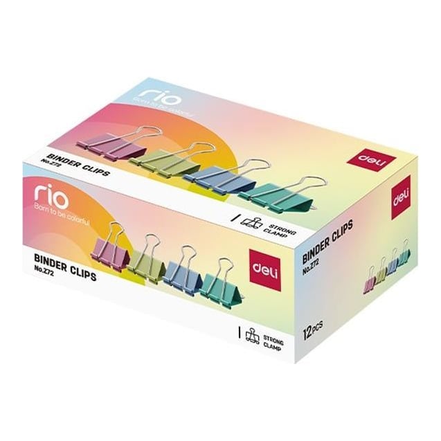 Clips Hartie 41MM Color 12 Buc/Cut Deli