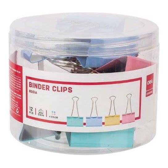 Clips Hartie 51MM Color 12 Buc/Cut. Plastic Deli