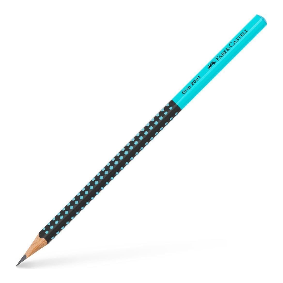 Creion Grafit Hb Grip 2001 Two Tone Negru-turcoaz 2022 Faber-castell