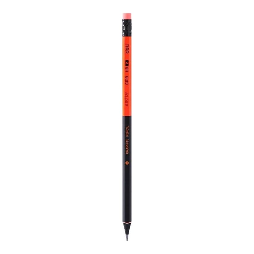 Creion Grafit Cu Guma Lemn Negru Hb Deli
