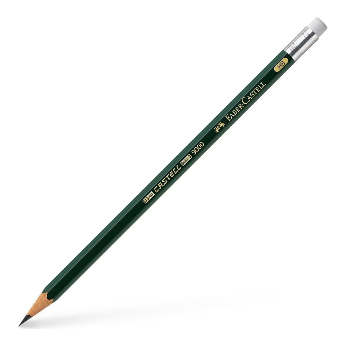 Creion Grafit Hb Cu Guma Castell 9000 Faber-castell