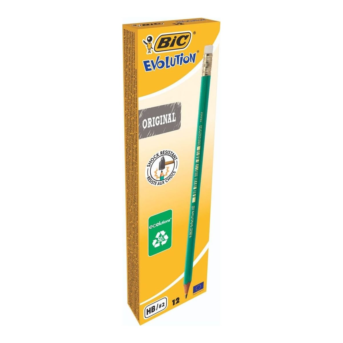 Creion Grafit Hb Cu Guma Eco Evolution 655 12/Cut Bic