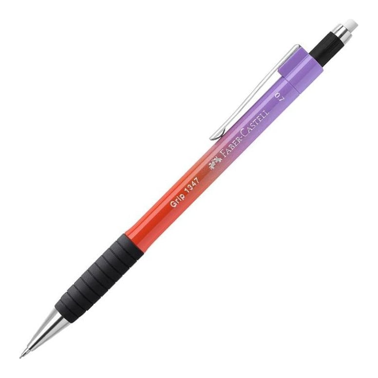Creion Mecanic 0.7 Mm Violet-portocaliu Grip 1347 Flow Faber-castell