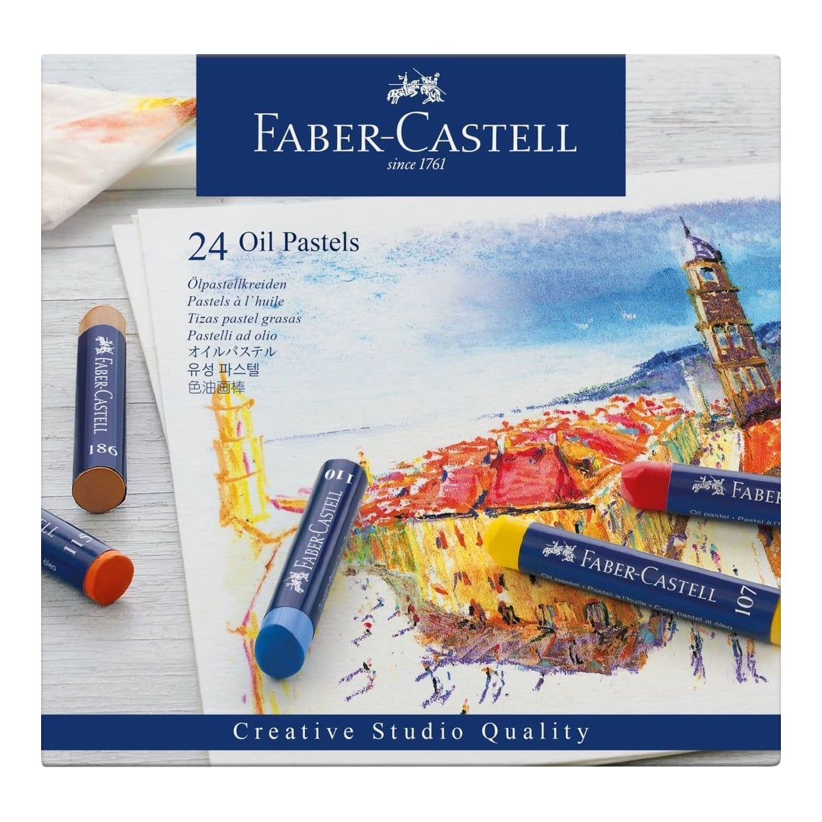 Creioane Ulei Pastel 24 Culori Faber-castell